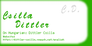 csilla dittler business card